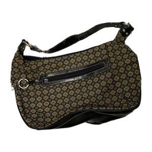 Nine West Tan and Black Shoulder Bag with Adjustable Strap, Pre-owned
